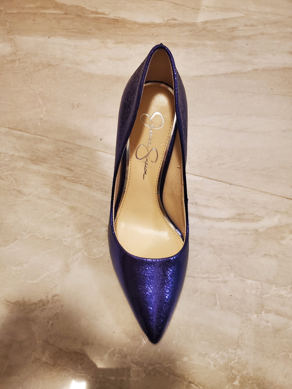 Jessica Simpson Shimmery Deep Purple Pointed Pump